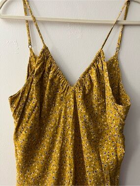 wild fable Mustard Yellow Spaghetti-Strap Midi Dress